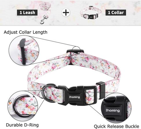 Ihoming Puppy Collar and Leash Set for Daily Outdoor Walking Running Training, Space Design for Extra Small Boys Girls Dogs Cats Pets, XS-Up to 10LBS in Saudi Arabia
