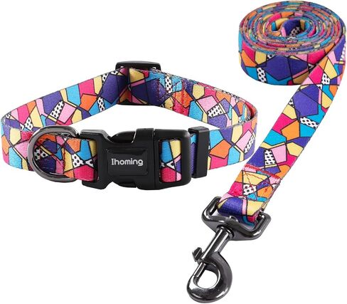 Ihoming Puppy Collar and Leash Set for Daily Outdoor Walking Running Training, Space Design for Extra Small Boys Girls Dogs Cats Pets, XS-Up to 10LBS in Kuwait
