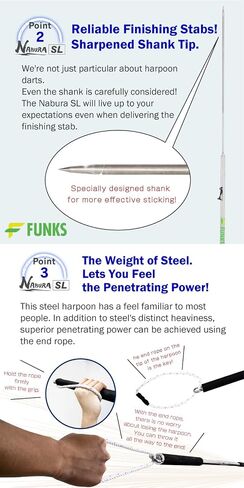 FUNKS NABURA SL Harpoon for Fishing Tuna Large Fish Marlin Fish Spear Magnet Stainless Steel in Saudi Arabia