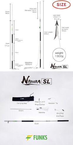 FUNKS NABURA SL Harpoon for Fishing Tuna Large Fish Marlin Fish Spear Magnet Stainless Steel in Saudi Arabia
