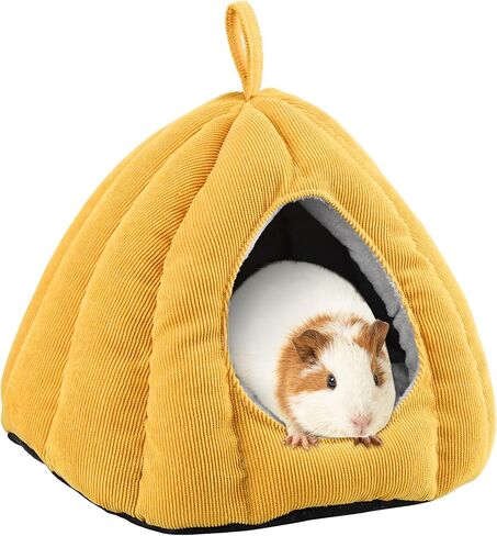 Vehomy Guinea Pig Bed Warm Guinea Pig Hideout with Corduroy Fabric and Cozy Pillow Pumpkin Shaped Small Pet Sleeping Bed for Sugar Gliders Hamsters Hedgehogs Ferrets and Other Small Animals in Saudi Arabia