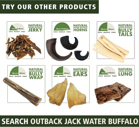 Outback Jack Water Buffalo Tails With Jerky 100% Natural Dog Treats ( 3 Pack) in Saudi Arabia