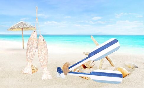 ديكور حائط خشبي بتصميم سمكة خشبية عتيقة للتعليق على الحائط، ديكور داخلي للمنزل والشاطئ، ديكور بحري، ديكورات اسماك خشبية للمنزل البحري، زينة معلقة على الحائط in Kuwait