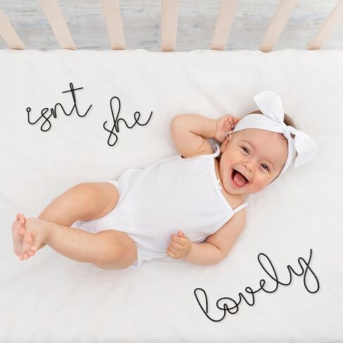 Yaocom Isn't She Lovely Sign Wire Word Sign ديكور جدار المنزل ديكورات غرفة الحضانة ديكور جدار معلق للفتيات غرفة نوم الحمام غرفة الملابس لوازم الحفلات جدار فني أسود in Kuwait