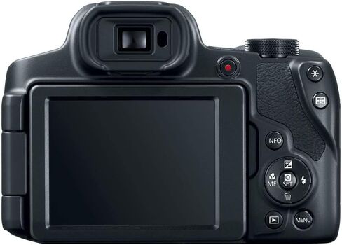 كاميرا Canon Powershot SX70 بدقة 20.3 ميجابكسل وعدسة تكبير بصري 65x وفيديو 4K وشاشة LCD قابلة للإمالة مقاس 3 بوصات (أسود) مع حزمة ملحقات PixiBytes (متجددة) in Saudi Arabia