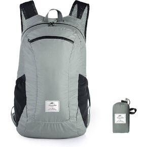 حقيبة ظهر Naturehike سعة 18 لتر مقاومة للماء للمشي لمسافات طويلة، حقيبة ظهر خفيفة الوزن وقابلة للتعبئة للسفر، حقيبة ظهر صغيرة للسفر بالطائرة للبالغين (أسود) in Kuwait