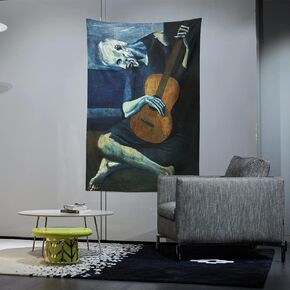 Chitteri Pablo Picasso Painter and His Model Hanging Tapestry 60" x 40" Polyester Wall Art for Home Decoration