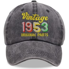 Funny Vintage 1952 Original Parts Hat, Adjustable Washed Cotton 70 Birthday Baseball Cap for Women Men in Kuwait