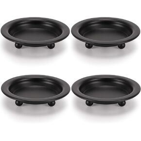 4PCS Black Iron Plate Candle Holder Metal Pedestal Candle Stand for Wedding, Dinning, Halloween or Christmas Partys' Decoration in Kuwait