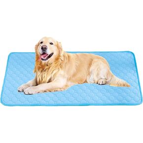 BAMY 2 Pcs Washable Dog Pee Pads Absorbs Urine Pet Training Pads Non-Slip Waterproof Doggie Whelping Pad Reusable Dogs Mat Solid Brown Gray Blue Pink (Pink, L (40x28 inch))