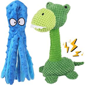 مجموعة ألعاب الكلاب القطيفة من KuddelMuddel، فيل مرح محشو وضفدع لطيف، لعبة تفاعلية ناعمة للحيوانات الأليفة للمضغ للجراء، هدية عيد ميلاد للسلالات الصغيرة والمتوسطة والكبيرة (عبوة من قطعتين) in Kuwait