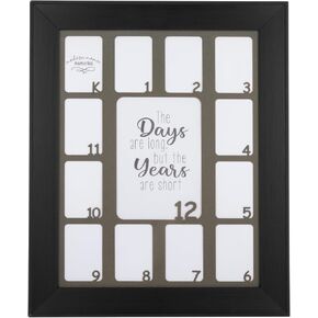 K-12 School Photo Mat - Fits Any 11x14 Picture Frame *Frame Not Included* - Holds (1) 5x7 & (12) 2x3 Wallet Size Photos - Perfect for School Picture Frame K-12 (Black Mat) in Saudi Arabia
