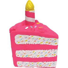 FOUFIT 87285 Birthday Cake Chew Toy for Dogs, Pink, 6"
