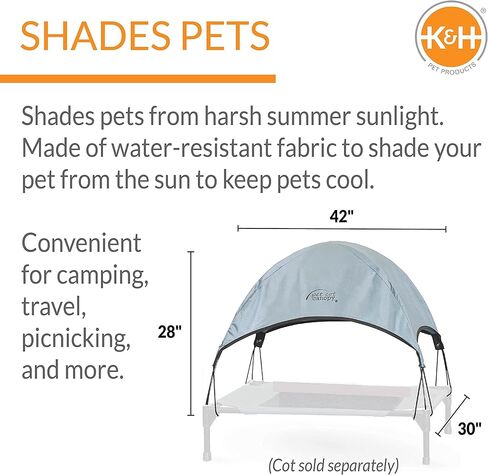 K&H Pet Products Pet Cot Canopy - Gray, Large 30 X 42 Inches in Kuwait