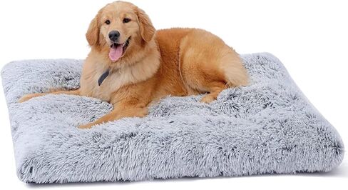 CHUKCHI Large Dog Bed, Non-Slip Soft Plush Dog Cage Bed, Plush Soft Pet Beds,for Large Medium Small Dogs and Cats Dog Bed Pad in Kuwait