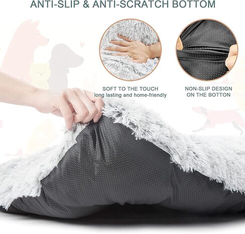 CHUKCHI Large Dog Bed, Non-Slip Soft Plush Dog Cage Bed, Plush Soft Pet Beds,for Large Medium Small Dogs and Cats Dog Bed Pad in Kuwait