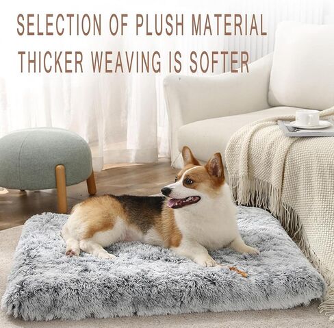 CHUKCHI Large Dog Bed, Non-Slip Soft Plush Dog Cage Bed, Plush Soft Pet Beds,for Large Medium Small Dogs and Cats Dog Bed Pad in Kuwait