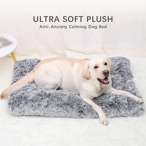 CHUKCHI Large Dog Bed, Non-Slip Soft Plush Dog Cage Bed, Plush Soft Pet Beds,for Large Medium Small Dogs and Cats Dog Bed Pad in Kuwait