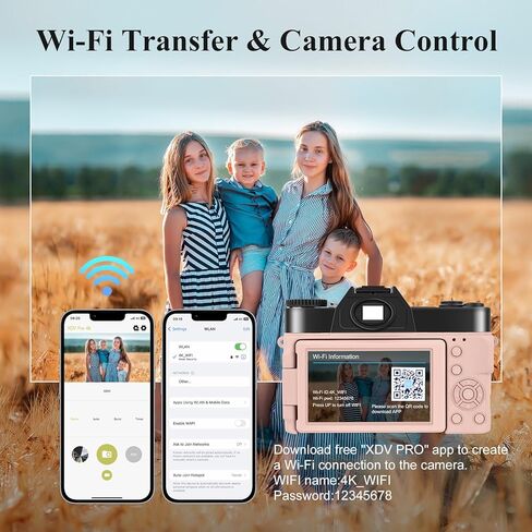 كاميرات رقمية بدقة 4K للتصوير الفوتوغرافي، وكاميرا تسجيل فيديو بدقة 48 ميجابكسل، وكاميرا للطلاب بتكبير/تصغير 16X، وعدسة زاوية واسعة وكاميرا فيديو بعدسة ماكرو، وكاميرا مدمجة بشاشة قابلة للطي بزاوية 180 درجة، وبطاقة سعة 32 جيجابايت وبطاريتين، B in Kuwait