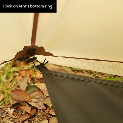 بريسلف نصف قدم لخيمة تيبي الساخنة T3 XL، حصيرة ملاءة ارضية ارضية للخيمة، قماش القنب للتخييم مقاوم للماء in Kuwait