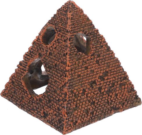 1PC Pyramid Aquarium Fish Tank Decorations Small Hideout House Statues Figurine Sculpture Ancient Egypt Reptile Turtle Lizard Spider Tanks Terrarium Egyptian Décor Ornament Pet in Saudi Arabia
