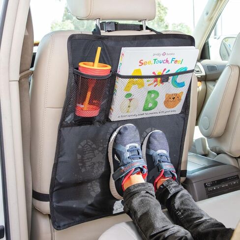 واقي مقعد OxGord Kick Mats مع جيب منظم للتخزين - عبوتان - مناسب عالمي للسيارة أو الشاحنة أو سيارات الدفع الرباعي أو الشاحنة - غطاء واقٍ لمقعد الدلو الخلفي in Kuwait