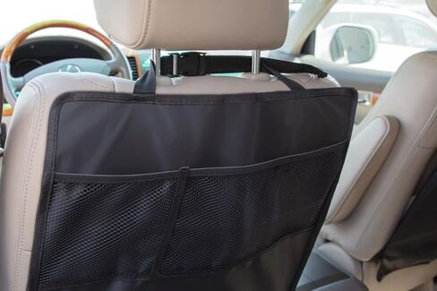 واقي مقعد OxGord Kick Mats مع جيب منظم للتخزين - عبوتان - مناسب عالمي للسيارة أو الشاحنة أو سيارات الدفع الرباعي أو الشاحنة - غطاء واقٍ لمقعد الدلو الخلفي in Kuwait