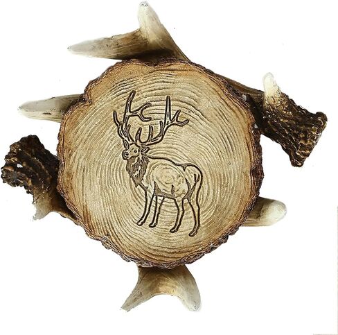 قواعد قواعد اكواب الغزلان قرن الوعل من نيوسسباركل، ديكور الغزلان الريفية، مجموعة من 4 قواعد اكواب للمقصورة الخارجية، هدايا للصياد، 4 انش in Kuwait