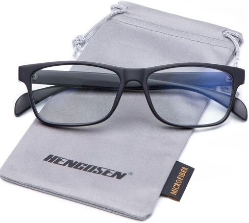 HENGOSEN Blue Light Blocking Glasses for Men and Women, Upgraded Computer Gaming Glasses with Clear Lens Anti Eye Strain in Saudi Arabia