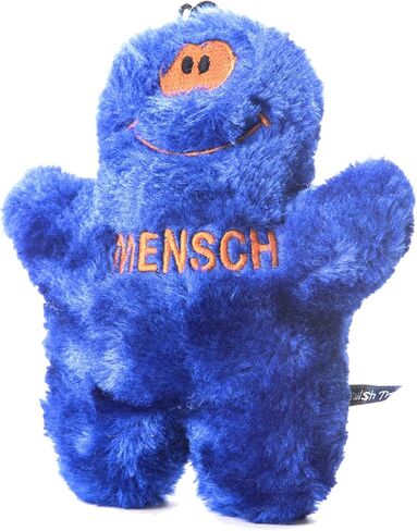 لعبة Copa Judaica Chewish Treat Mensch Squeaker القطيفة للكلاب، مقاس 5 × 6 بوصة، باللون الأزرق in Kuwait