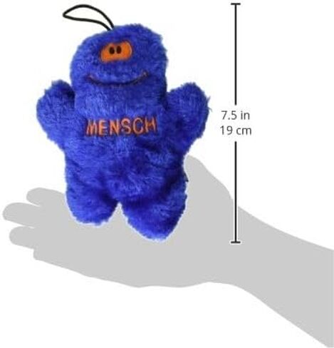 لعبة Copa Judaica Chewish Treat Mensch Squeaker القطيفة للكلاب، مقاس 5 × 6 بوصة، باللون الأزرق in Kuwait