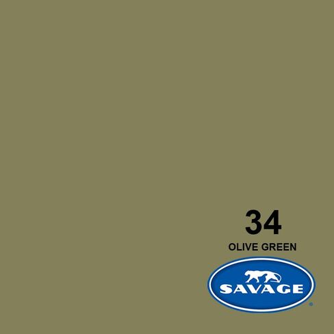 خلفية تصوير ورقية غير ملحومة من Savage - اللون #34 أخضر زيتوني، مقاس 53 بوصة عرضًا × 36 قدمًا طولاً، خلفية لمقاطع فيديو YouTube والبث المباشر والمقابلات والصور الشخصية - صنع في الولايات المتحدة الأمريكية in Saudi Arabia