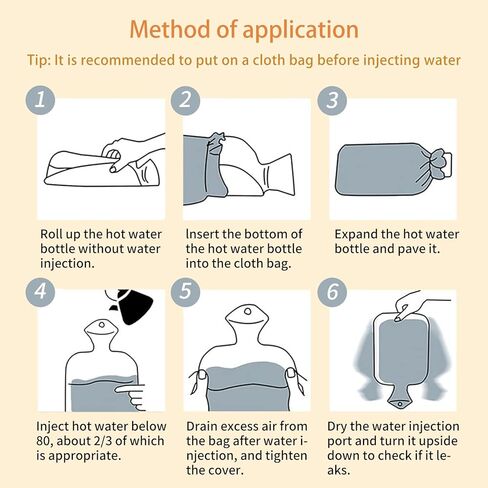 كيس ماء ساخن لزجاجة ماء دافئ مع غطاء، كيس ماء ساخن مع غطاء للخصر، مجموعة أكياس ماء ساخن دافئ من مادة PVC عالية الكثافة، حزام رمادي من القطيفة لتخفيف آلام التعب والساقين والرقبة والكتف والظهر in Kuwait