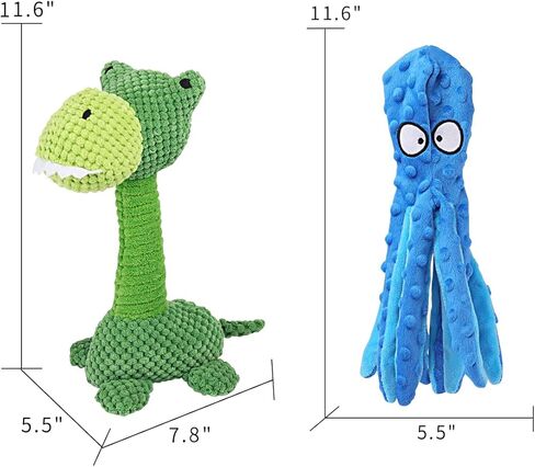 مجموعة ألعاب الكلاب القطيفة من KuddelMuddel، فيل مرح محشو وضفدع لطيف، لعبة تفاعلية ناعمة للحيوانات الأليفة للمضغ للجراء، هدية عيد ميلاد للسلالات الصغيرة والمتوسطة والكبيرة (عبوة من قطعتين) in Kuwait