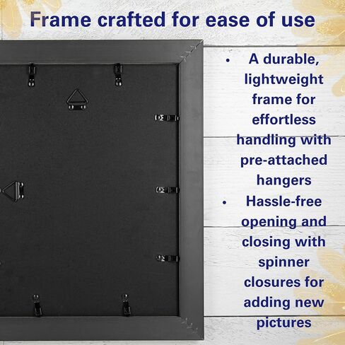 K-12 School Photo Mat - Fits Any 11x14 Picture Frame *Frame Not Included* - Holds (1) 5x7 & (12) 2x3 Wallet Size Photos - Perfect for School Picture Frame K-12 (Black Mat) in Saudi Arabia