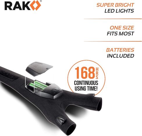 قفازات مصباح LED فائق السطوع من RAK مع بطاريات AAA - هدايا عيد الميلاد للرجال - أداة للأب للرجال، أو العامل الماهر، أو الأب/الأب، أو الزوج، أو المرأة in Kuwait