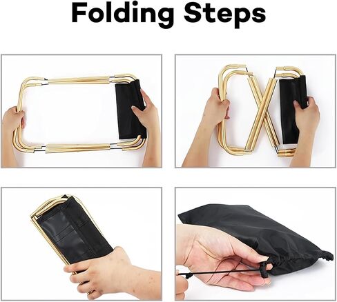 Portable Folding Stool for Adults, Collapsible Camping Chair with Carry Bag, Lightweight Outdoor Seat, Offer Safety and Durability for Rest, Travel, Fishing, Hunting, Gardening (Golden) in Saudi Arabia