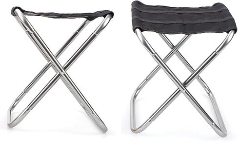 Portable Folding Stool for Adults, Collapsible Camping Chair with Carry Bag, Lightweight Outdoor Seat, Offer Safety and Durability for Rest, Travel, Fishing, Hunting, Gardening (Golden) in Saudi Arabia