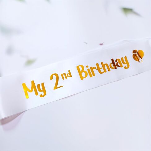 Pet Birthday Sash, My 2nd Birthday, Cute Party Accessory for Dogs and Cats, 2nd Birthday Outfit Decorations for Girls and Boys in Kuwait