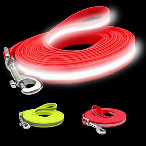 LaRoo Long Dog Leash 32 Feet with Reflective Strip, Waterproof Dog Training Leads Heavy Duty Nylon Recall Lead, Long Line Leash for Pet Puppy Medium Large Dog Training Camping Playing in Kuwait