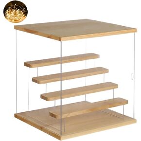 Nynelly Acrylic Display Case for Collectibles, 5 Tier Clear Rock Display Case Stand, Assemble Countertop Display Box Storage Showcase for Mini Funko Pop Figures Collectibles Toys,Pink in Kuwait