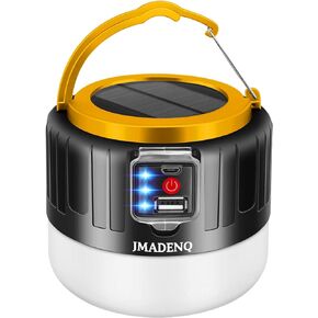 2023 Upadte Solar Lantern Flashlights لشحن الهاتف، فانوس تخييم LED قابل لإعادة الشحن عبر USB، قابل للطي ومحمول لحالات الطوارئ والأعاصير وانقطاع التيار الكهربائي والعواصف (w000-9886) in Kuwait