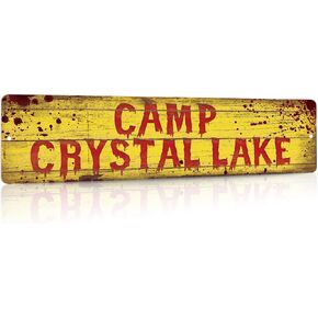 Putuo Decor Camp Crystal Lake Street Sign - Creative Horror Movie Decor, Vintage Man Cave Decor Chill Room Decor for Horror Afficianado, Funny Gift Idea, 16x4in in Kuwait