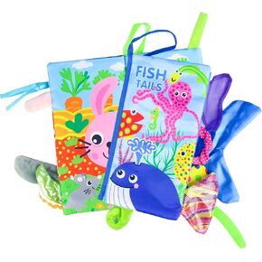 Hapavis Baby First Soft Cloth Book Early Educational Sensory Toys for Boys & Girls Bath Toys Touch and Feel Crinkle Books in Kuwait