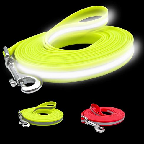 LaRoo Long Dog Leash 32 Feet with Reflective Strip, Waterproof Dog Training Leads Heavy Duty Nylon Recall Lead, Long Line Leash for Pet Puppy Medium Large Dog Training Camping Playing in Kuwait