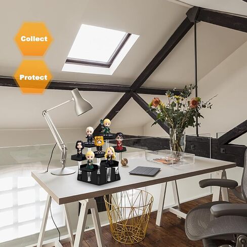 حامل عرض أكريليك من Honvinor، رف عرض للمقتنيات، شخصيات البوب، حامل عرض أكريليك من 7 طبقات لعرض الكب كيك والعطور، حامل عرض للديكور والتنظيم (مثمن) in Kuwait