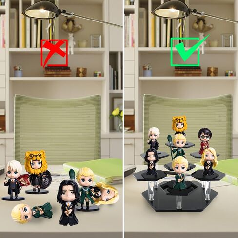 حامل عرض أكريليك من Honvinor، رف عرض للمقتنيات، شخصيات البوب، حامل عرض أكريليك من 7 طبقات لعرض الكب كيك والعطور، حامل عرض للديكور والتنظيم (مثمن) in Kuwait