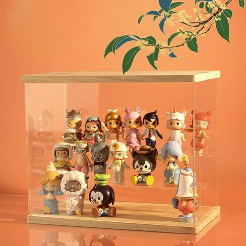 Nynelly Acrylic Display Case for Collectibles, 5 Tier Clear Rock Display Case Stand, Assemble Countertop Display Box Storage Showcase for Mini Funko Pop Figures Collectibles Toys,Pink in Kuwait