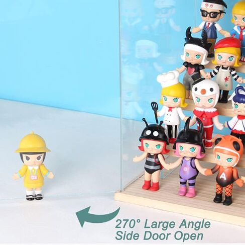 Nynelly Acrylic Display Case for Collectibles, 5 Tier Clear Rock Display Case Stand, Assemble Countertop Display Box Storage Showcase for Mini Funko Pop Figures Collectibles Toys,Pink in Kuwait