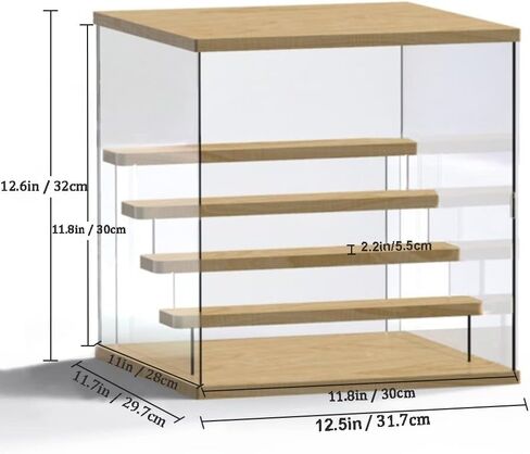Nynelly Acrylic Display Case for Collectibles, 5 Tier Clear Rock Display Case Stand, Assemble Countertop Display Box Storage Showcase for Mini Funko Pop Figures Collectibles Toys,Pink in Kuwait